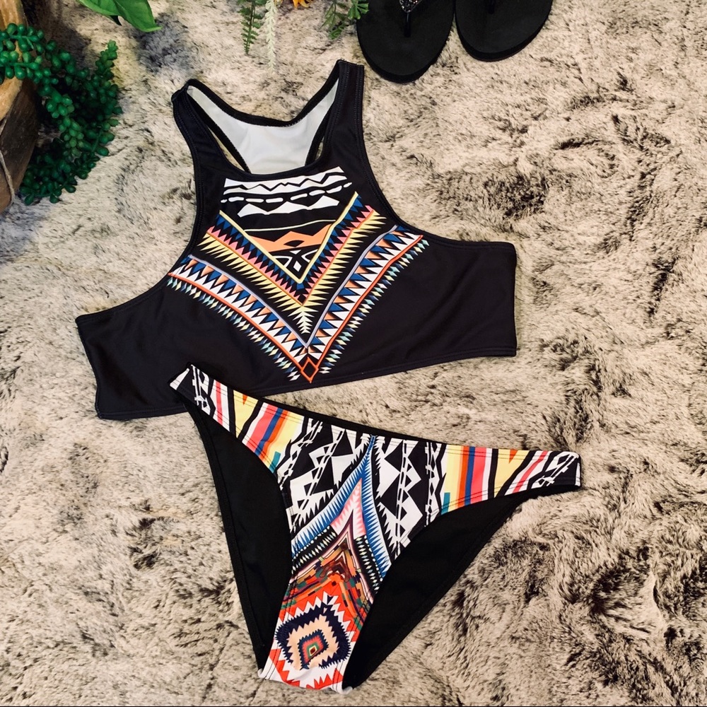 😎2-Piece RACER-BACK Aztec Bikini 👙